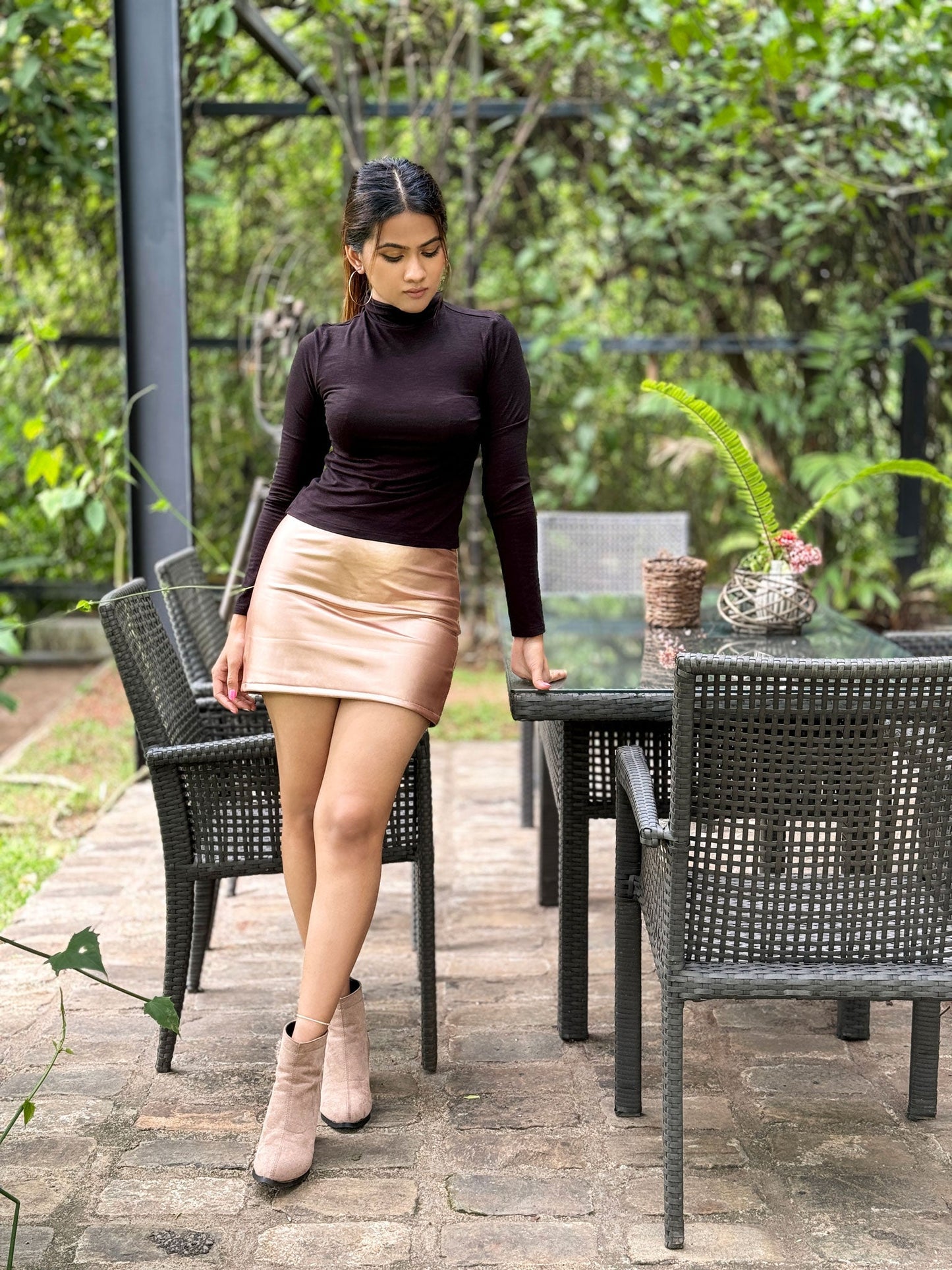 Leather Midi Skirt