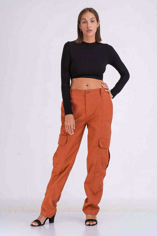 Elastic Waist over Size Pocket Cargo Pant