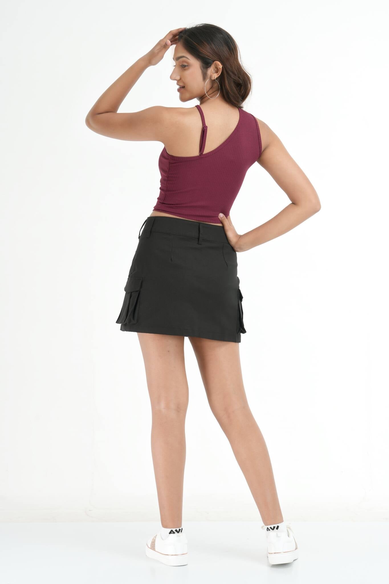 Asymmetrical Neck Cut Out Top