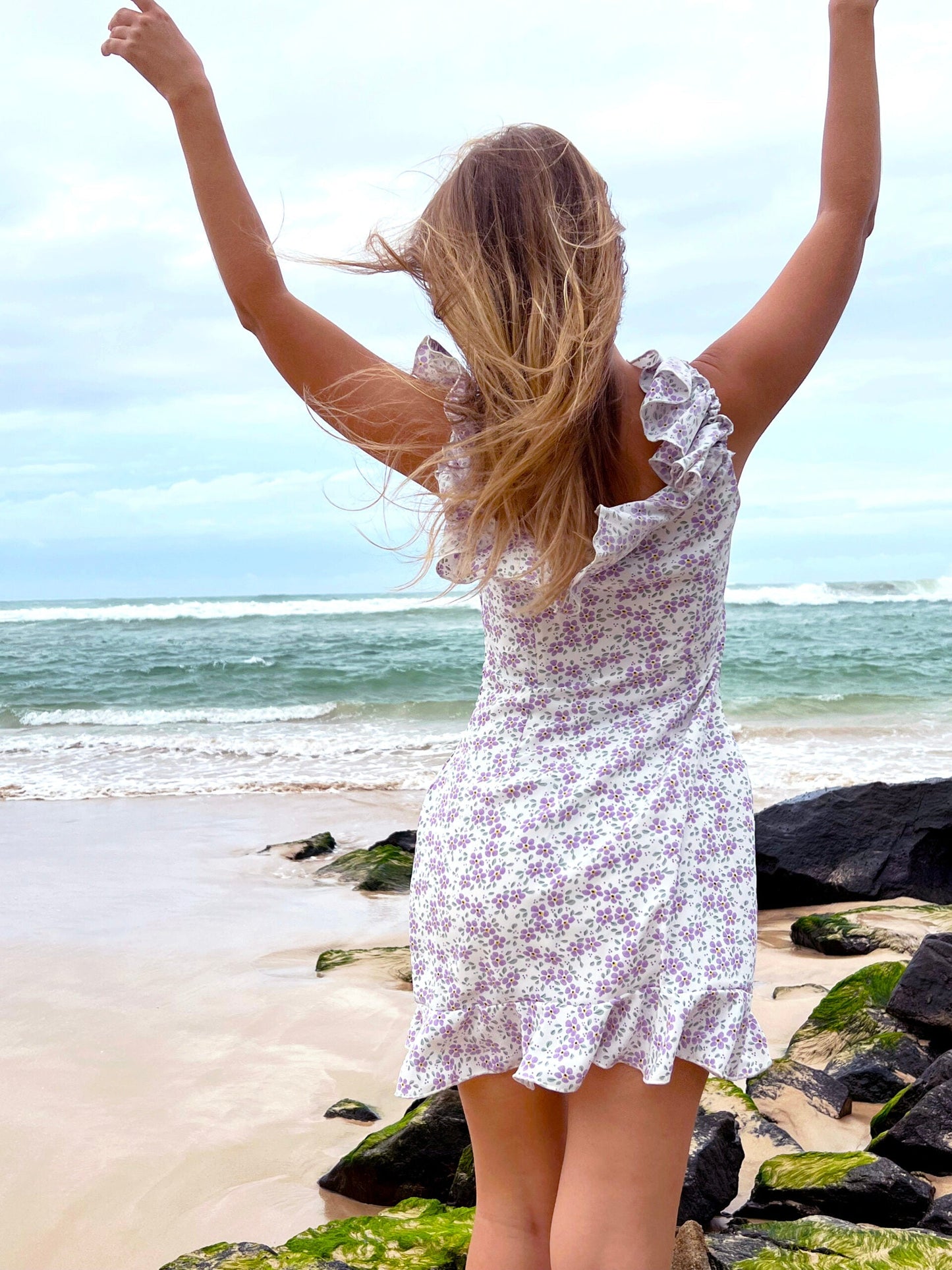 Floral Ruffle Mini Dress