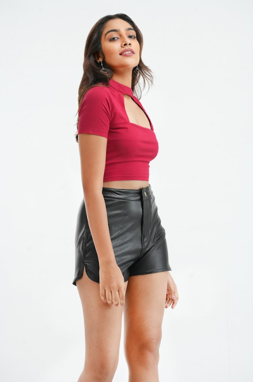 Leather High Waist Short